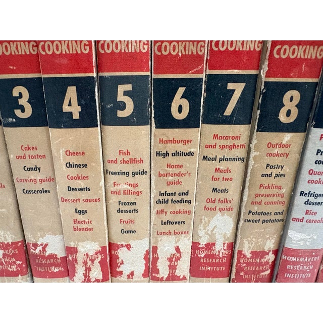 Vintage Set of Ten Midcentury Encyclopedia of Cooking Cookbooks For Sale - Image 4 of 12