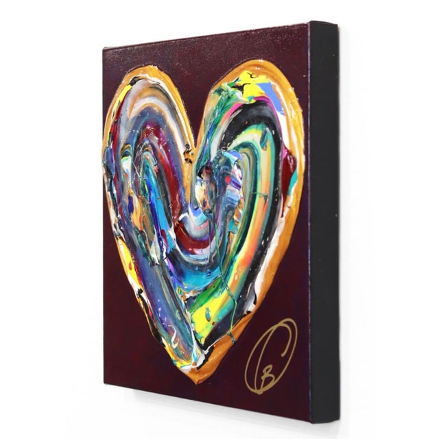 "Purple Love" Contemporary Abstract Acrylic Painting by Cynthia Coulombe-Bégin For Sale In Los Angeles - Image 6 of 9