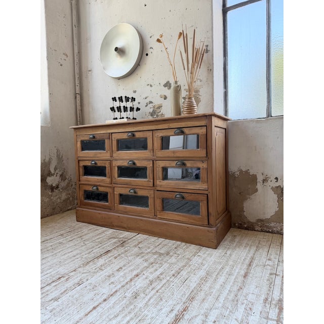 Walnut Seed Merchant Sideboard, 1950 For Sale - Image 6 of 18