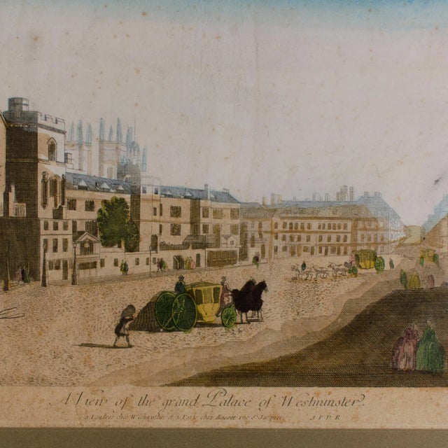 1766 Georgian Print, A View of the Grand Palace of Westminster, Vue D’optique, For Sale - Image 4 of 7