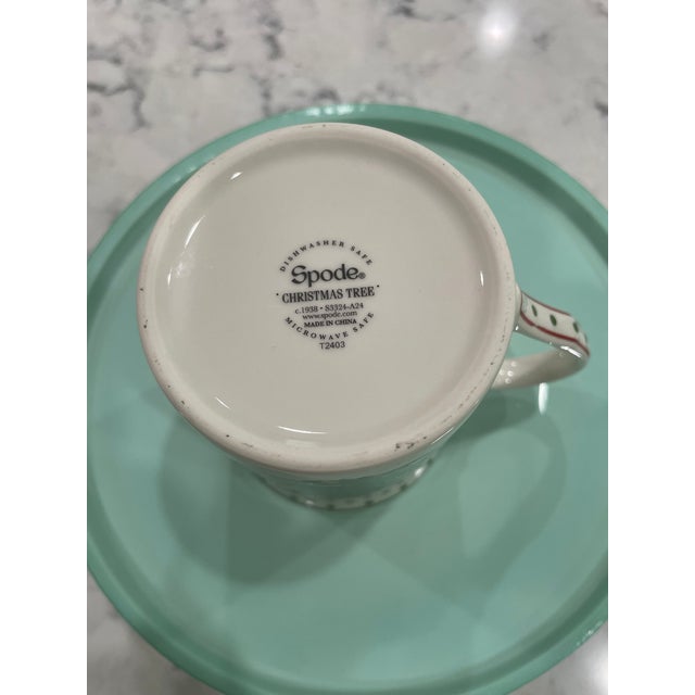 2010s Spode Polka Dot Christmas Tree Mug For Sale - Image 5 of 7