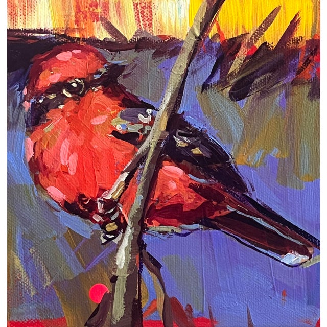 The Southern California artist is named Laura Green, with her piece titled "Flycatcher." Its dimensions are 6 x 6 x 1.5....