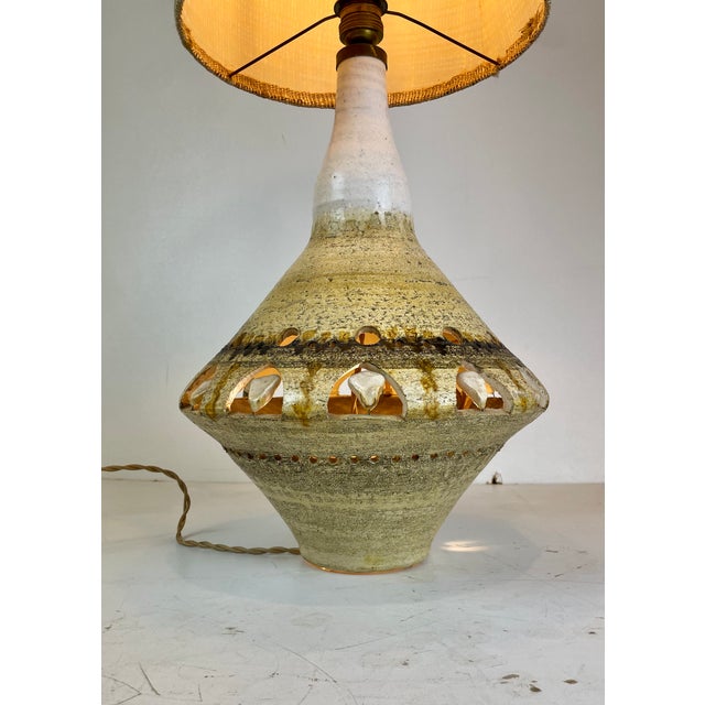 1970s Ceramic Table Lamp by Georges Pelletier for Accolay, France, 1960s For Sale - Image 5 of 15