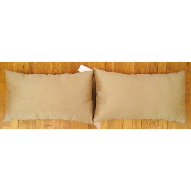 1910s 1910 Decorative Antique Jacquard Tapestry Pillows with Floral Elements - A Pair For Sale - Image 5 of 11