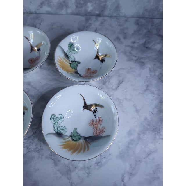 1940s 1940s Japanese Open Salt Cellar Sauce Dish - Set of 4 For Sale - Image 5 of 8