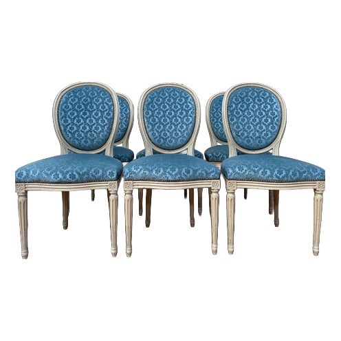 Louis XVI Medallion Chairs, Set of 6 For Sale