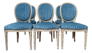 Louis XVI Medallion Chairs, Set of 6