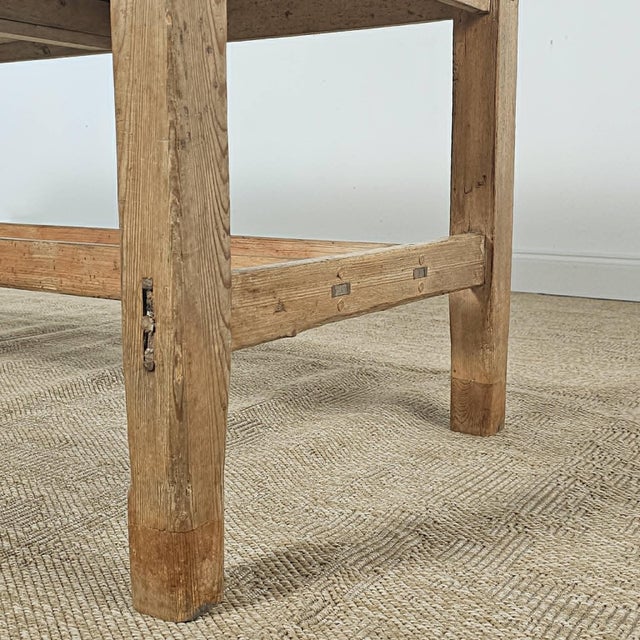 Antique Irish Pine Farmhouse Table | Circa 1870 For Sale - Image 10 of 13