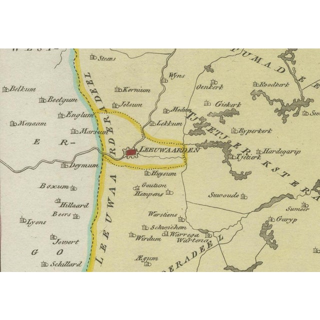Antique Map of Oostergo in Friesland by Von Reilly, 1791 For Sale - Image 9 of 10