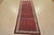Cabin Mir Runner 3’6” X 9’3” Red Wool Vintage Tribal Hand-Knotted Oriental Rug For Sale - Image 3 of 14