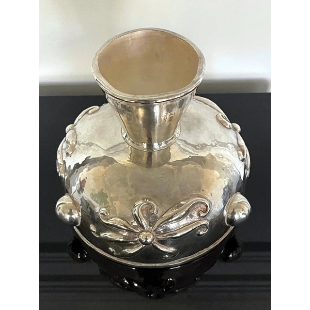 Modern Graziella Laffi Silver Sculptural Center Bowl with Relief Surface For Sale - Image 3 of 13