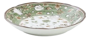 Japanese Retro-Style Underglaze Ceramic Plate