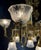 Vintage Brass 2-Up 2-Down Chandelier, Etched Glass Shades, Victorian Revival Lighting Fixture For Sale - Image 13 of 18