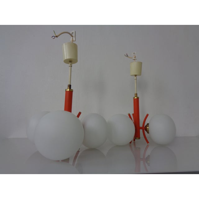 Space Age Sputnik Ceiling Lamps with Glasses by Richard Essig, Germany, 1970s, Set of 2 For Sale - Image 16 of 18