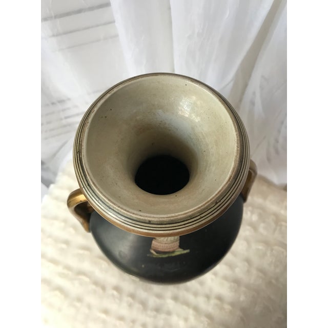 Antique Italian Neoclassical Basalt Grecian Style Porcelain Urn Vase For Sale In Dallas - Image 6 of 13