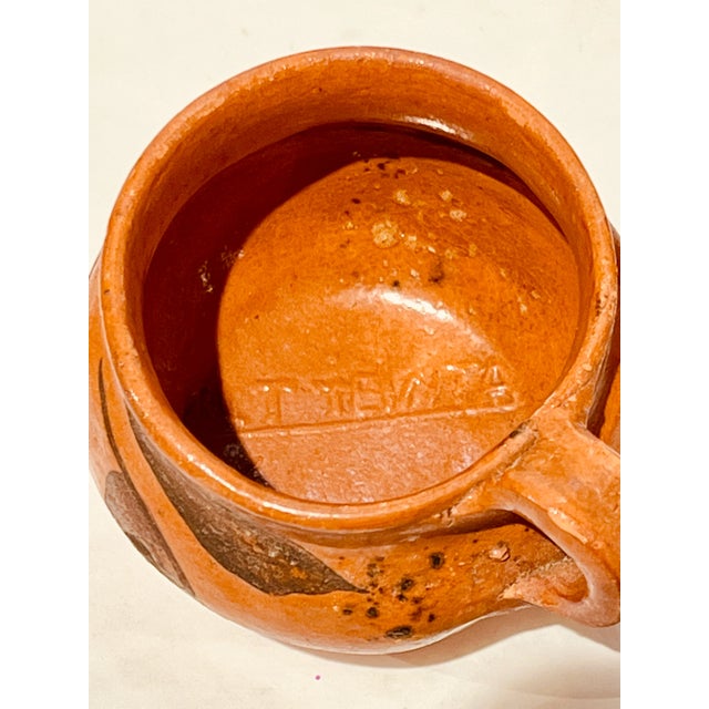 Sienna Vintage Mexican Artesania Jarritos Clay Mugs Pots Planters - Set of 5 For Sale - Image 8 of 9