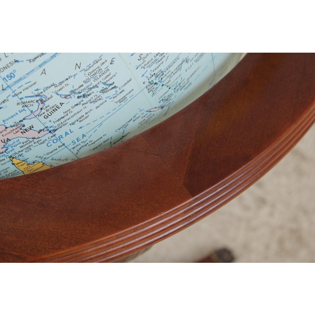Replogle Large Lighted Globe on Cherry Stand For Sale - Image 11 of 18