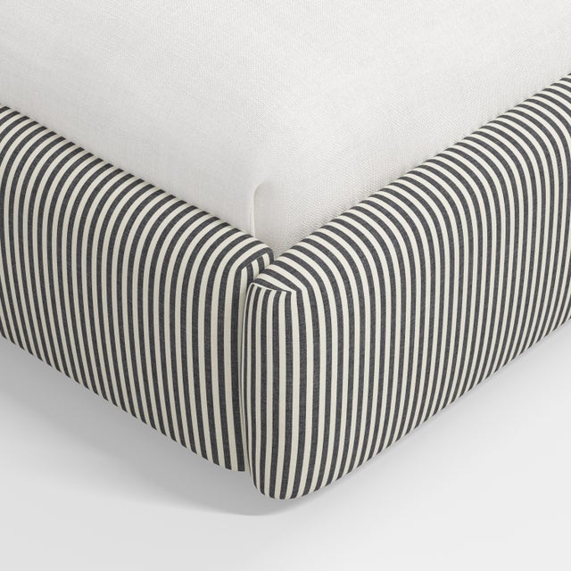 Not Yet Made - Made To Order Stoffer Home x Cloth & Company Marisa Platform Bed in Jane Stripe Carbon - California King For Sale - Image 5 of 6