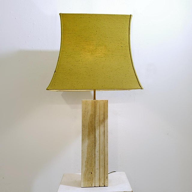 Stone Large Travertine Table Lamp For Sale - Image 7 of 10