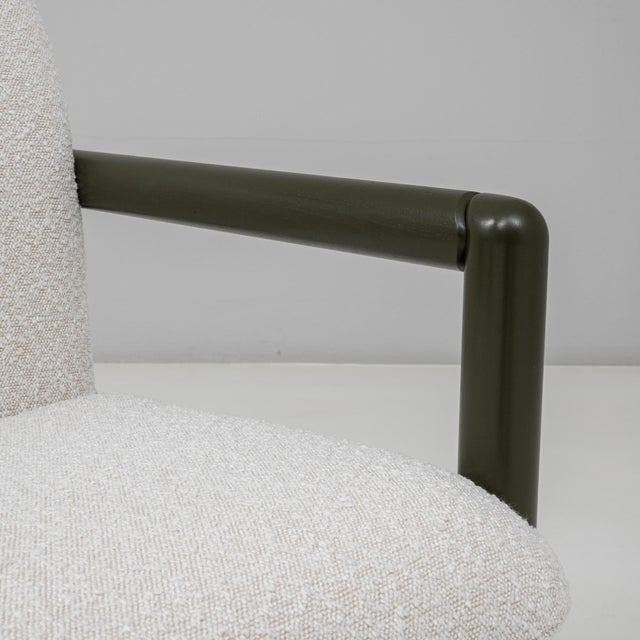 20th Century Czech Lounge Chairs With Green Tubular Frames - A Pair For Sale - Image 11 of 18