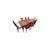 Mid-Century Modern Mid 20th Century The Halle Bros Mid Century Modern Walnut Cane Back Dining Room Set 8 Chairs For Sale - Image 3 of 18