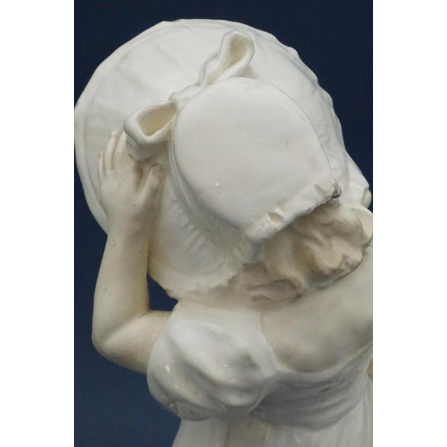 Art Nouveau Ceramic Figurine of Little Girl with Hat and Large Basket by Lefont for Goldscheider, Vienna, Austria, Late 1800s For Sale - Image 14 of 18
