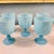 This is a beautiful set 5 of blue opaline water/ wine glasses in mint condition, with no chips or cracks. This lovely blue...