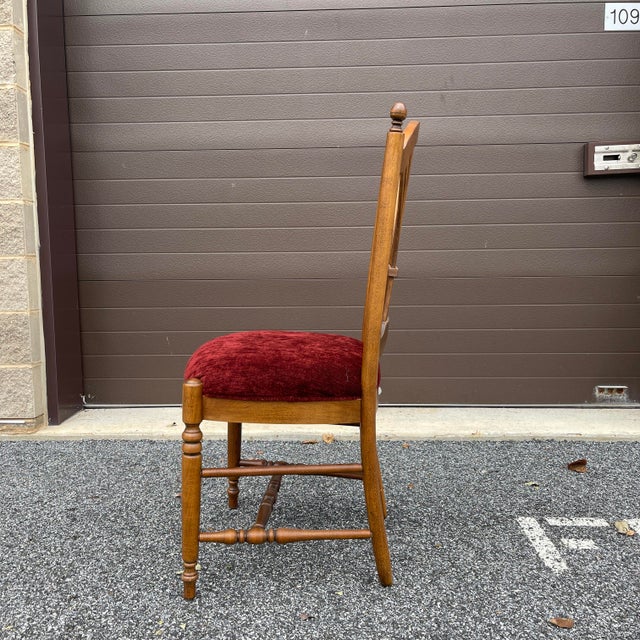 2000s Ethan Allen Country French Wheat Back Dining Side Chair (266201