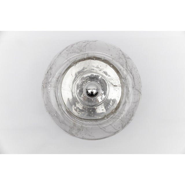 Large Mid-Century Modern Glass Donut Wall or Ceiling Lamp, Germany, 1960s For Sale - Image 6 of 13