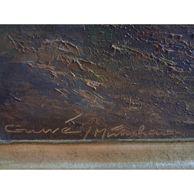 Gustav Weiss Swiss Alpine Village Misty Mountain Peaks Oil Painting For Sale In New York - Image 6 of 8