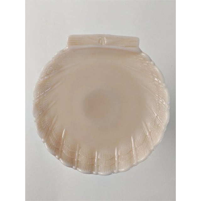 Peach 1940s Vintage Art Deco Nude Compote For Sale - Image 8 of 13