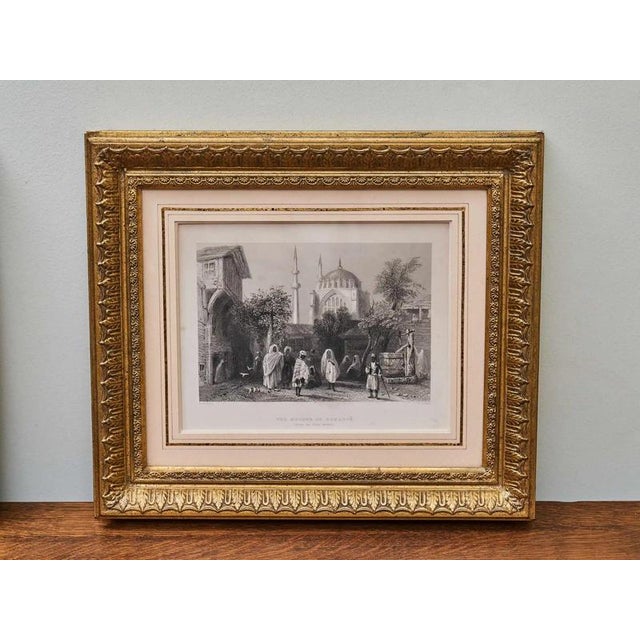 2000 - 2009 Unknown Artist, Middle Eastern Motifs, Engravings, Framed, Set of 3 For Sale - Image 5 of 10