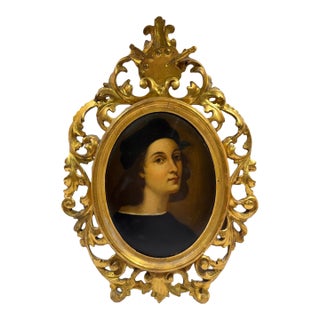 18th Century Italian Portrait Painting After Raphael's Self Portrait For Sale