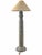 1980s Postmodern Blue-Gray Twisted Column Floor Lamp With Cream Empire Shade For Sale In Las Vegas - Image 6 of 14