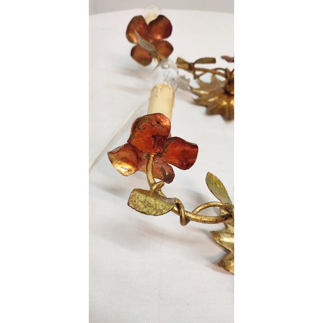 1940s Golden Wrought Iron, Spain, 1940s, Set of 2 For Sale - Image 5 of 17