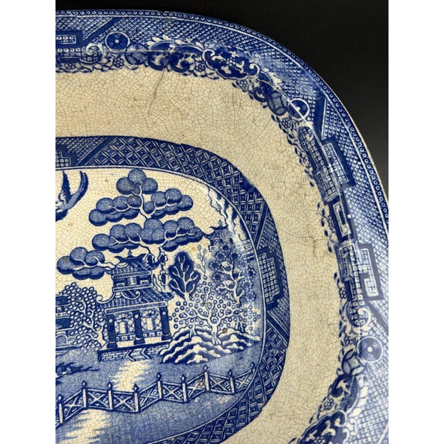 Antique English Blue Willow Bowl, 1810-1830 For Sale - Image 3 of 8