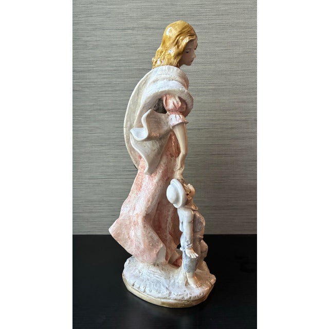 VTG Italian Sculpture of a Mother & Son by Amilcare Santini , 17" T., Heavy For Sale In Washington DC - Image 6 of 12