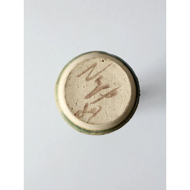 Late 20th Century Vintage Studio Pottery Bottleneck Vase For Sale - Image 5 of 9
