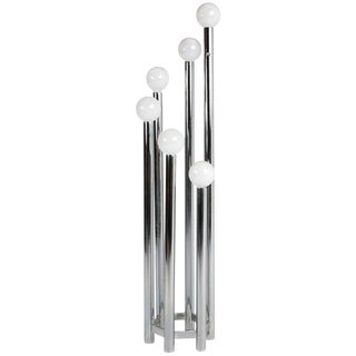 Chrome Multi Bulb Standing Floor Lamp, circa 1970 For Sale