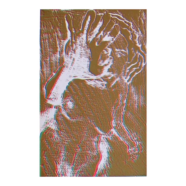 1970s Brown Nude Silkscreen by Lloyd Fertig For Sale