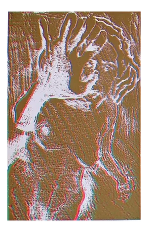 1970s Brown Nude Silkscreen by Lloyd Fertig