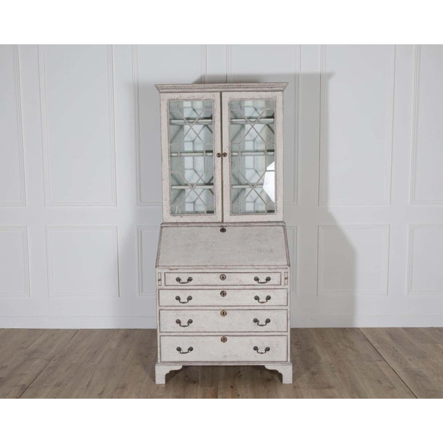 18th Century European Painted Bureau Bookcase with Glazed Doors, circa 1790 For Sale - Image 10 of 10