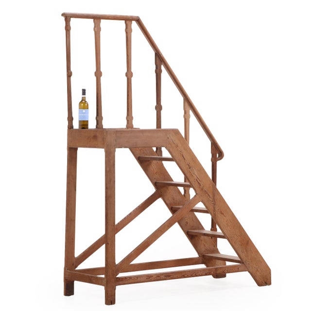 English A Set of European Pine Library Steps, C. 1910. For Sale - Image 3 of 8