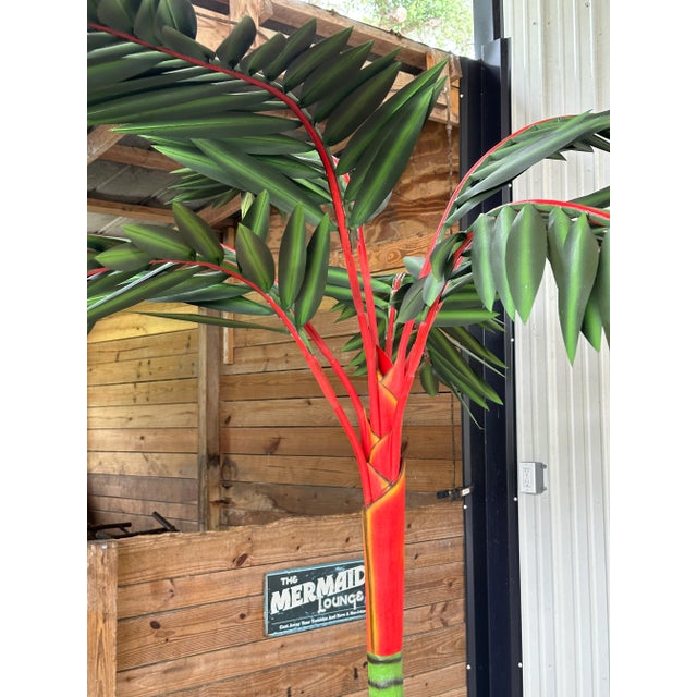 Monumental Coastal Canvas Lipstick Palm Tree Chairish