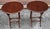 Brown Pair Late 20th Century Folding-Form Mahogany Butler Wine Tables or Candle Stands For Sale - Image 8 of 11