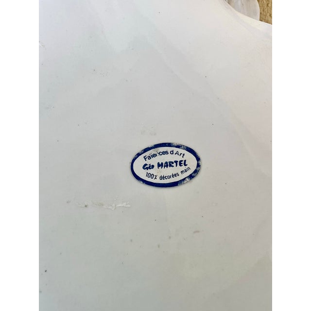 Purple Vintage French Hand Painted Porcelain Violin & Stand For Sale - Image 8 of 10