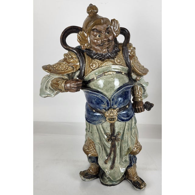 From a New York City estate, we have a pleasure to offer you this Monumental Pair of Chinese Antique Stoneware Figures of...
