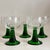 Vintage French Luminarc Roemer Green Stem Wine Glasses – Set of 5 For Sale - Image 9 of 10