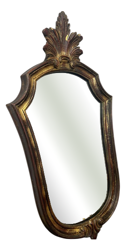 Vintage French Style Carved Wall Mirror with Ornate Wall Frame