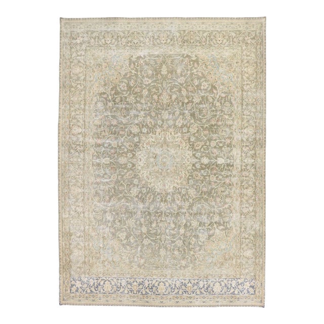 Early 20th Century Antique Persian Kerman Rug, 09'11 X 13'11 For Sale